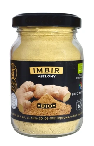 27005IMBIR MIELONY BEZGLUTENOWY BIO 60 g - PIĘĆ PRZEMIAN-1