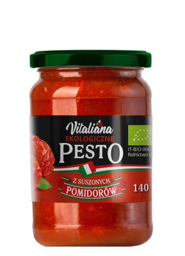 23334PESTO Z SUSZONYCH POMIDORÓW BIO 140 g - VITALIANA-1