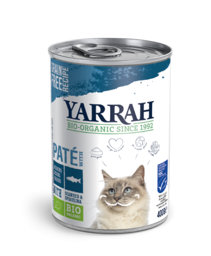 14938(DLA KOTA) PASZTET ZE ŚLEDZIEM I ALGAMI MORSKIMI BIO 400 g - YARRAH-1