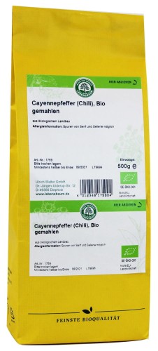12748CHILI (PIEPRZ CAYENNE) BIO 500 g - HORECA (LEBENSBAUM)-1