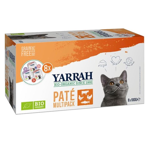 10607(DLA KOTA) MULTIPACK PASZTET BIO (8 x 100 g) 800 g - YARRAH-1
