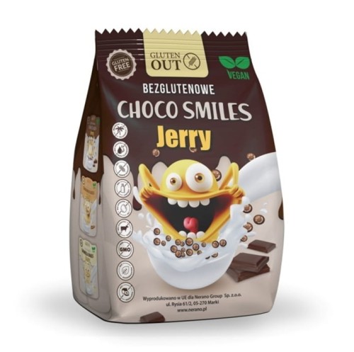 27652CHRUPKI ZBOŻOWE KAKAOWE SMILES BEZGLUTENOWE 375 g - JERRY GLUTEN OUT-1