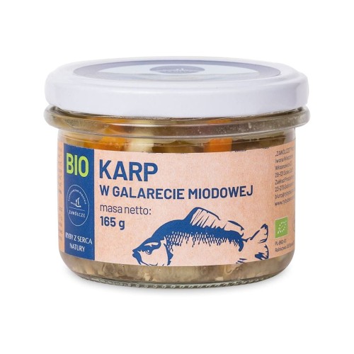24822KARP W GALARECIE MIODOWEJ BIO 165 g (SŁOIK) - RYBY Z SERCA NATURY-1