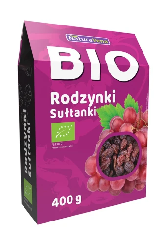 24603RODZYNKI SUŁTANKI BIO 400 g - NATURAVENA-1