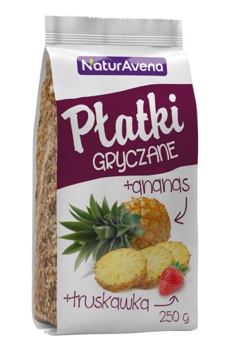 23295PŁATKI GRYCZANE Z ANANASEM I TRUSKAWKĄ 250 g - NATURAVENA-1