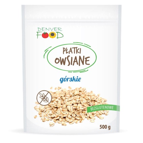 23127PŁATKI OWSIANE GÓRSKIE BEZGLUTENOWE 500 g - DENVER FOOD-1