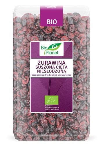 20255ŻURAWINA SUSZONA CIĘTA NIESŁODZONA BIO 1 kg - BIO PLANET-1