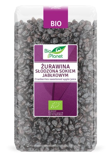 19604ŻURAWINA SŁODZONA SOKIEM JABŁKOWYM BIO 1 kg - BIO PLANET-1