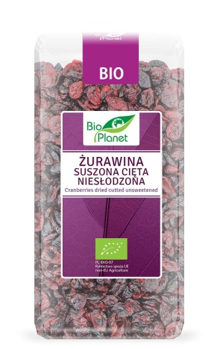 18263ŻURAWINA SUSZONA CIĘTA NIESŁODZONA BIO 400 g - BIO PLANET-1