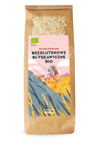 16552PŁATKI OWSIANE BŁYSKAWICZNE BEZGLUTENOWE BIO 500 g - PIĘĆ PRZEMIAN-1