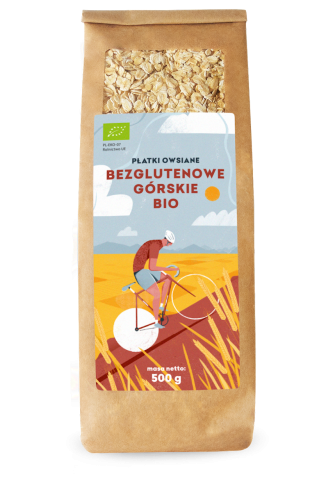 16554PŁATKI OWSIANE GÓRSKIE BEZGLUTENOWE BIO 500 g - PIĘĆ PRZEMIAN-1