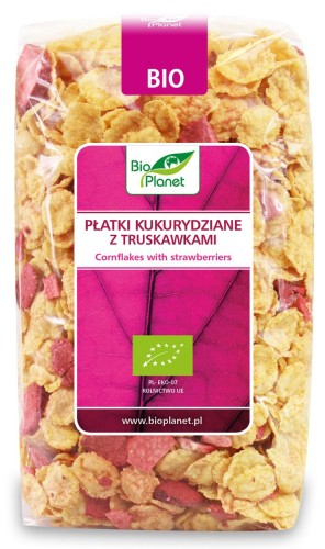 9583PŁATKI KUKURYDZIANE Z TRUSKAWKAMI BIO 250 g - BIO PLANET-1