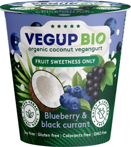 13398DESER KOKOSOWY JAGODA - CZARNA PORZECZKA BEZGLUTENOWY VEGANGURT BIO 140 g - VEGUP BIO-1