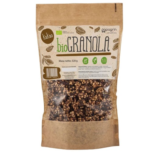 10856GRANOLA Z KAKAO BEZ DODATKU CUKRÓW BEZGLUTENOWA BIO 320 g - PAPAGRIN-1