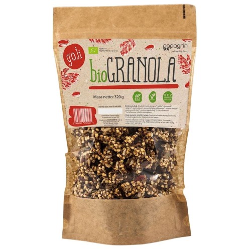 10857GRANOLA Z GOJI BEZ DODATKU CUKRÓW BEZGLUTENOWA BIO 320 g - PAPAGRIN-1
