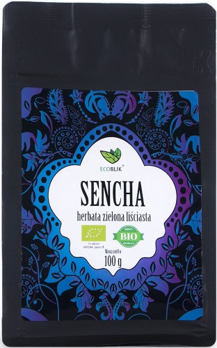 24680HERBATA ZIELONA LIŚCIASTA SENCHA BIO 100 g - ECOBLIK-1
