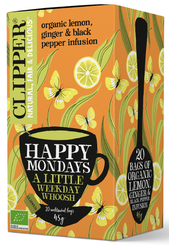 16874HERBATKA CYTRYNOWA Z IMBIREM I CZARNYM PIEPRZEM (HAPPY MONDAYS) BIO (20 x 2,25 g) 45 g - CLIPPER-1