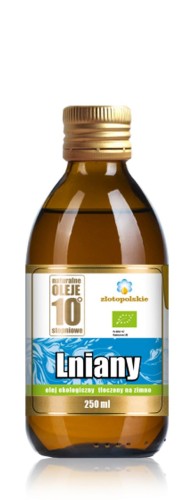 14045OLEJ LNIANY TŁOCZONY NA ZIMNO BIO 250 ml - ZŁOTO POLSKIE-1
