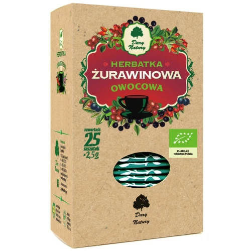 12883HERBATKA ŻURAWINOWO - OWOCOWA BIO (25 x 2,5 g) 62,5 g - DARY NATURY-1