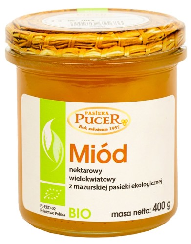 18281MIÓD NEKTAROWY WIELOKWIATOWY BIO 400 g - PASIEKA PUCER-1