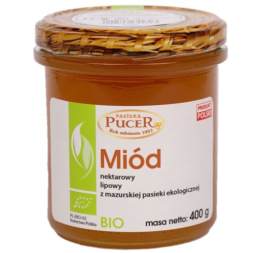 18284MIÓD NEKTAROWY LIPOWY BIO 400 g - PASIEKA PUCER-1