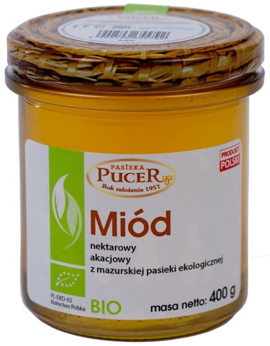 18290MIÓD NEKTAROWY AKACJOWY  BIO 400 g - PASIEKA PUCER-1