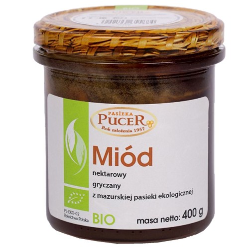 18293MIÓD NEKTAROWY GRYCZANY BIO 400 g - PASIEKA PUCER-1