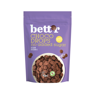 Krople czekoladowe bez dodatku cukru bio 200 g - bett'r