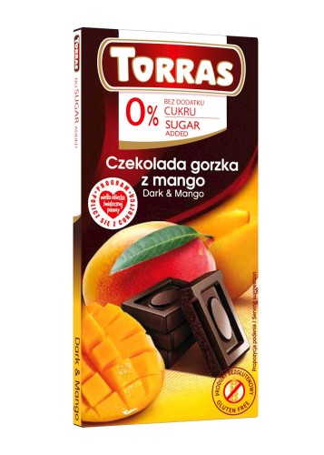 26689CZEKOLADA GORZKA Z MANGO BEZ DODATKU CUKRU BEZGLUTENOWA 75 g - TORRAS-1