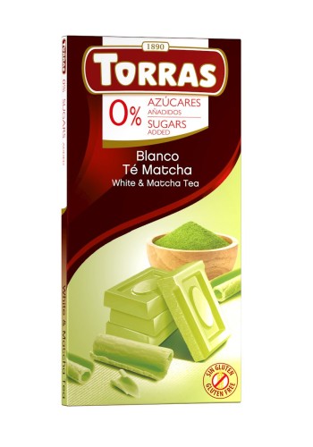 28012CZEKOLADA BIAŁA Z HERBATĄ MATCHA BEZ DODATKU CUKRU BEZGLUTENOWA 75 g - TORRAS-1