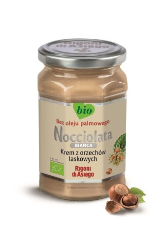 26753KREM Z ORZECHÓW LASKOWYCH BIAŁY BEZGLUTENOWY BIO 250 g - RIGONI DI ASIAGO (NOCCIOLATA)-1
