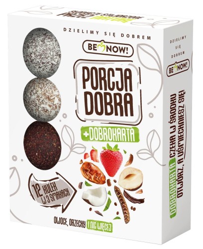 27422KULKI OWOCOWO - ORZECHOWE BEZ DODATKU CUKRU (12 x 12 g) 144 g - PORCJA DOBRA-1