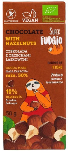 15418CZEKOLADA Z ORZECHAMI LASKOWYMI BEZGLUTENOWA BIO 50 g - ME GUSTO (SUPER FUDGIO)-1