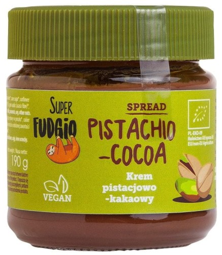 16114KREM PISTACJOWO - KAKAOWY BEZGLUTENOWY BIO 190 g - ME GUSTO (SUPER FUDGIO)-1