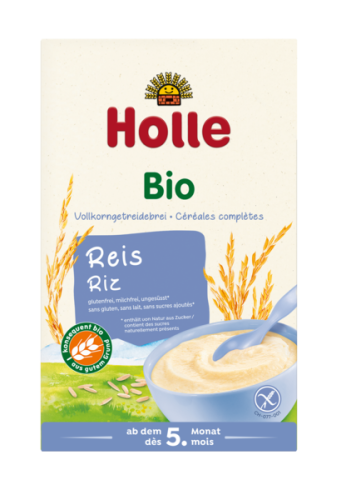 23948KASZKA RYŻOWA PEŁNOZIARNISTA BEZ DODATKU CUKRÓW BEZGLUTENOWA OD 5 MIESIĄCA BIO 250 g - HOLLE-1