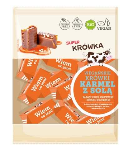 25417KRÓWKI O SMAKU KARMELU Z SOLĄ BEZMLECZNE BEZGLUTENOWE BIO 150 g - ME GUSTO (SUPER KRÓWKA)-1