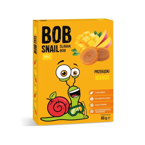 26862PRZEKĄSKA ROLL MANGO BEZ DODATKU CUKRU BEZGLUTENOWA 60 g - BOB SNAIL-1