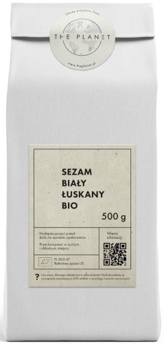 28520SEZAM BIAŁY ŁUSKANY BIO 500 g - THE PLANET-1