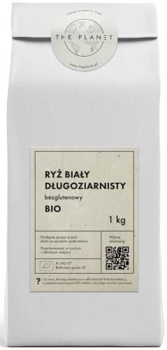 28563RYŻ BIAŁY DŁUGOZIARNISTY BEZGLUTENOWY BIO 1 kg - THE PLANET-1