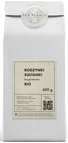 28627RODZYNKI SUŁTANKI BEZGLUTENOWE BIO 400 g - THE PLANET-1