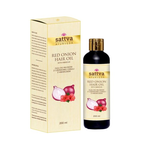 25312OLEJEK DO WŁOSÓW Z CZERWONEJ CEBULI Z HIBISKUSEM 200 ml - SATTVA-1