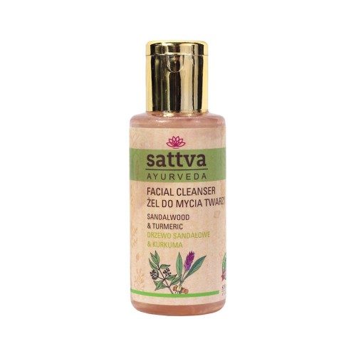 25326ŻEL DO MYCIA TWARZY DRZEWO SANDAŁOWE I KURKUMA 100 ml - SATTVA-1