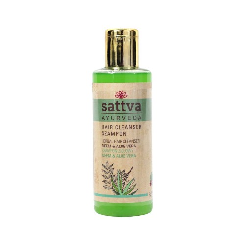 25345SZAMPON DO WŁOSÓW ZIOŁOWY NEEM I ALOES 210 ml - SATTVA (AYURVEDA)-1