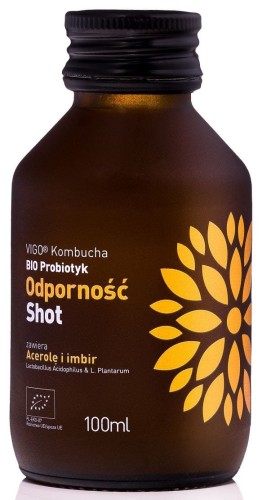 19617SHOT KOMBUCHA PROBIOTYK ODPORNOŚĆ BEZGLUTENOWY BIO 100 ml - VIGO-1