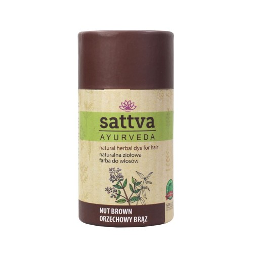 19536HENNA ORZECHOWY BRĄZ ECO 150 g - SATTVA (AYURVEDA)-1