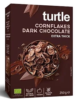 14921PŁATKI KUKURYDZIANE W POLEWIE Z CIEMNEJ CZEKOLADY BEZGLUTENOWE BIO 250 g - TURTLE-1