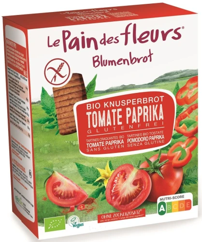 29153PIECZYWO CHRUPKIE POMIDOROWO - PAPRYKOWE BEZGLUTENOWE BIO 150 g - LE PAIN DES FLEURS-1