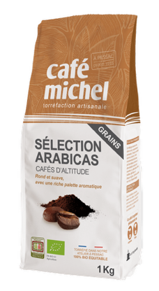 29187KAWA ZIARNISTA ARABICA 100 % SELECTION FAIR TRADE BIO 1 kg - CAFE MICHEL-1