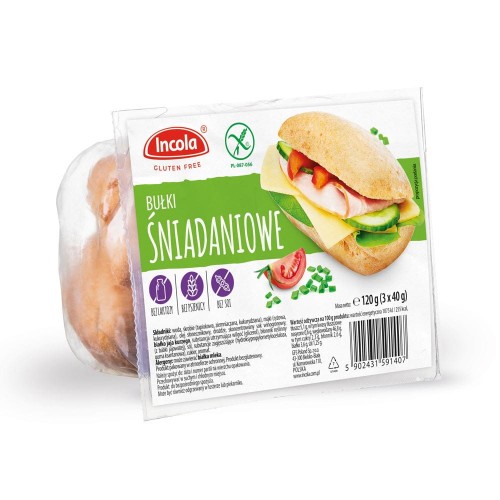 28703BUŁKI ŚNIADANIOWE BEZGLUTENOWE (3 x 40 g) 120 g - INCOLA-1