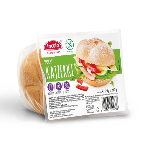 28713BUŁKI KAJZERKI BEZGLUTENOWE (2 x 60 g) 120 g - INCOLA-1